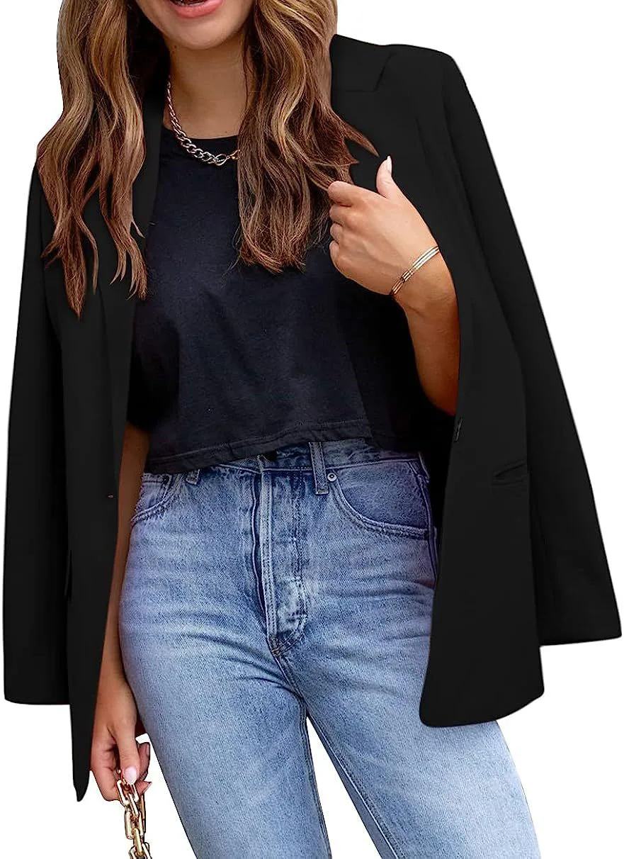 Suit for Female 2023 Autumn and Winter Fashion Solid Color Temperament Commuting Slim Long-sleeved Elegant Jacket