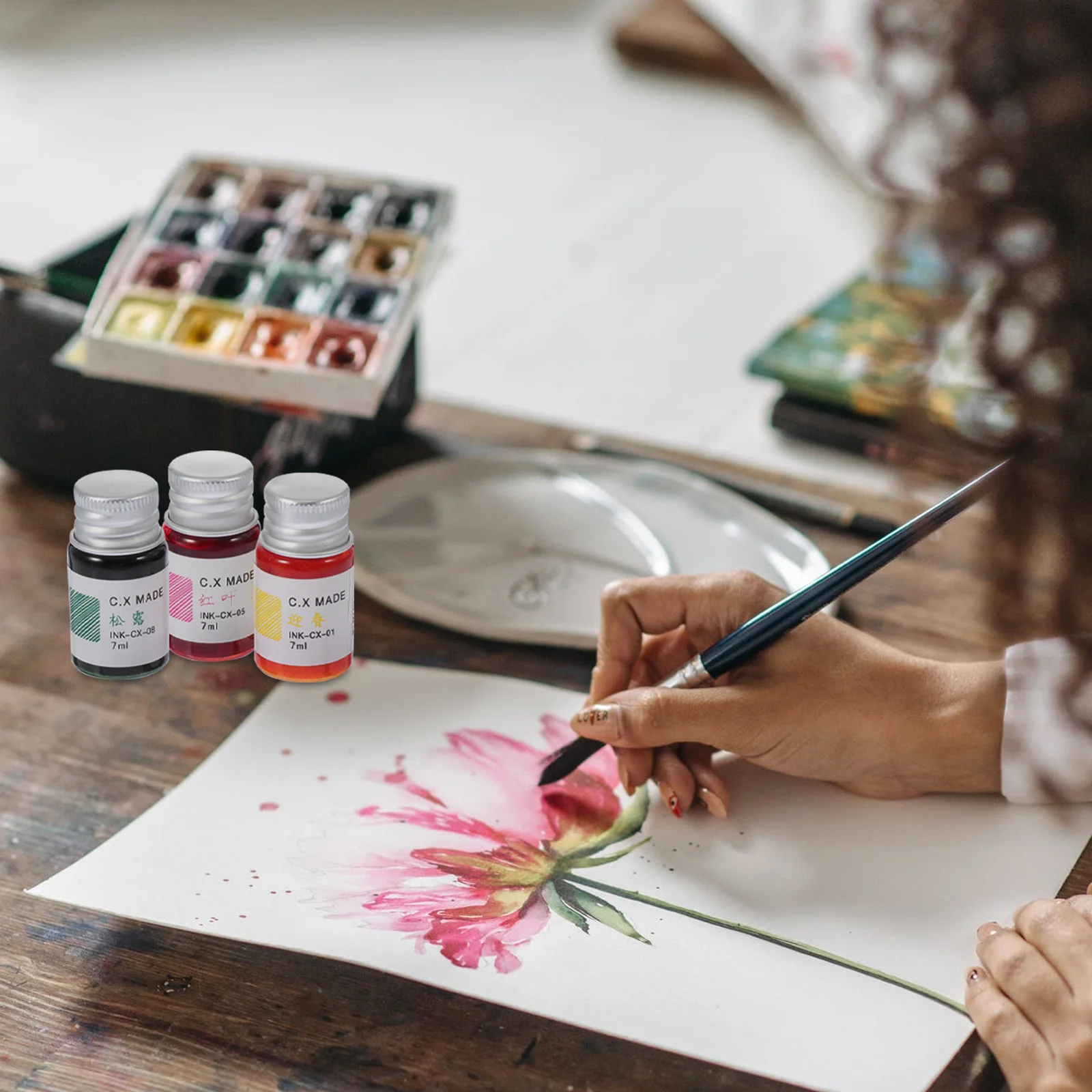 

6pcs Glass Dip Pen Ink For Calligraphy Writing Drawing Art Supplies School Office Stationery Creative Vintage Crystal