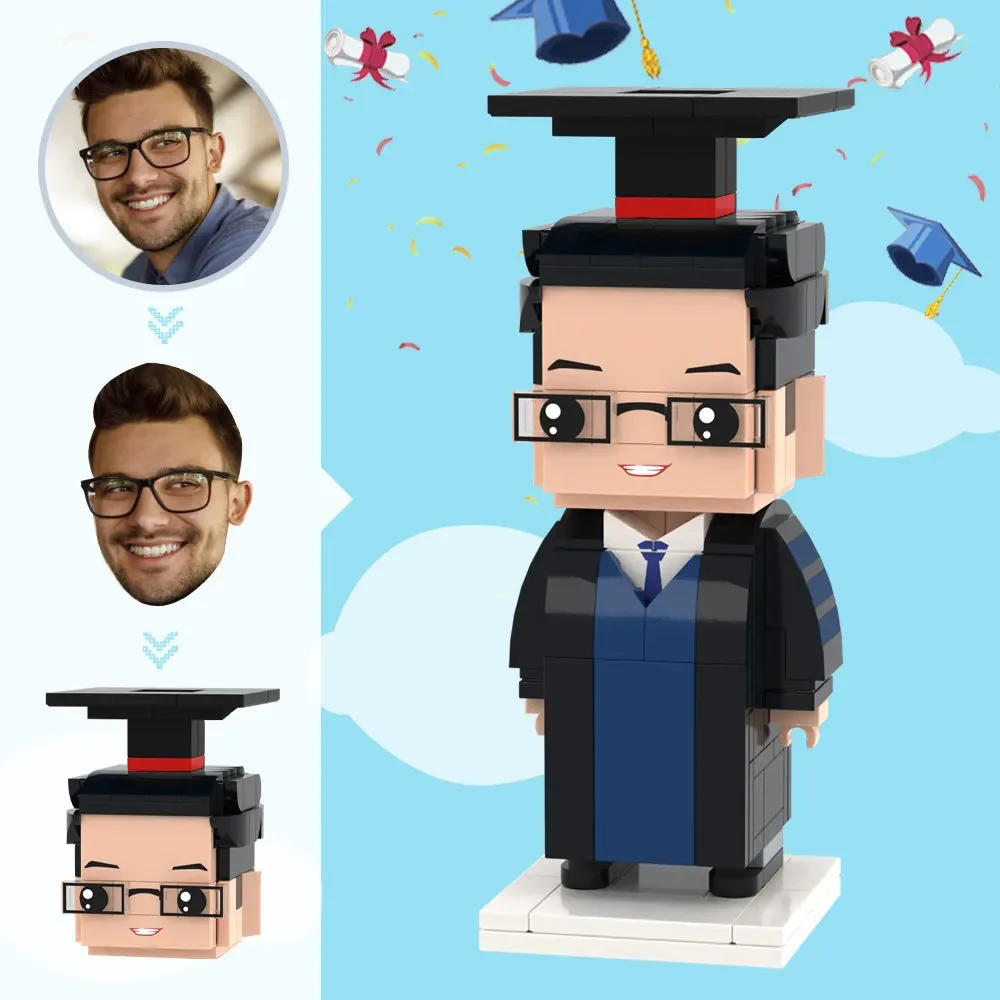 

My Custom Brickfigures Creative Graduation People Photo Small Particle Gift, Granules Building Blocks Unique Ornament