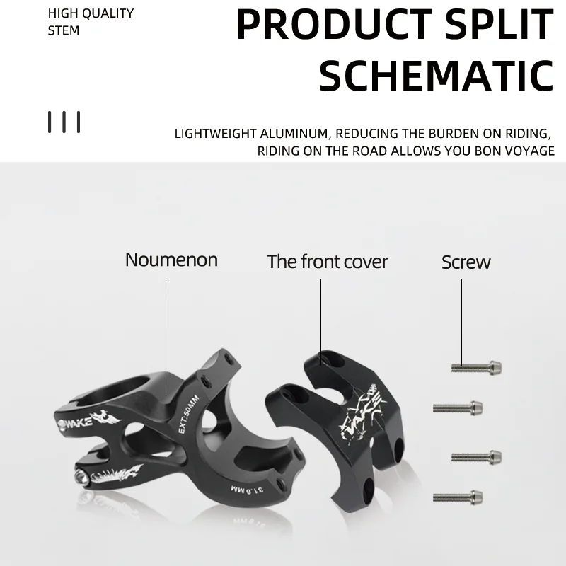 ويك MTB المقود قوة الدراجة الجذعية سبائك الألومنيوم خفيفة عالية القوة دراجة قصيرة الملحقات لركوب الدراجات BMX