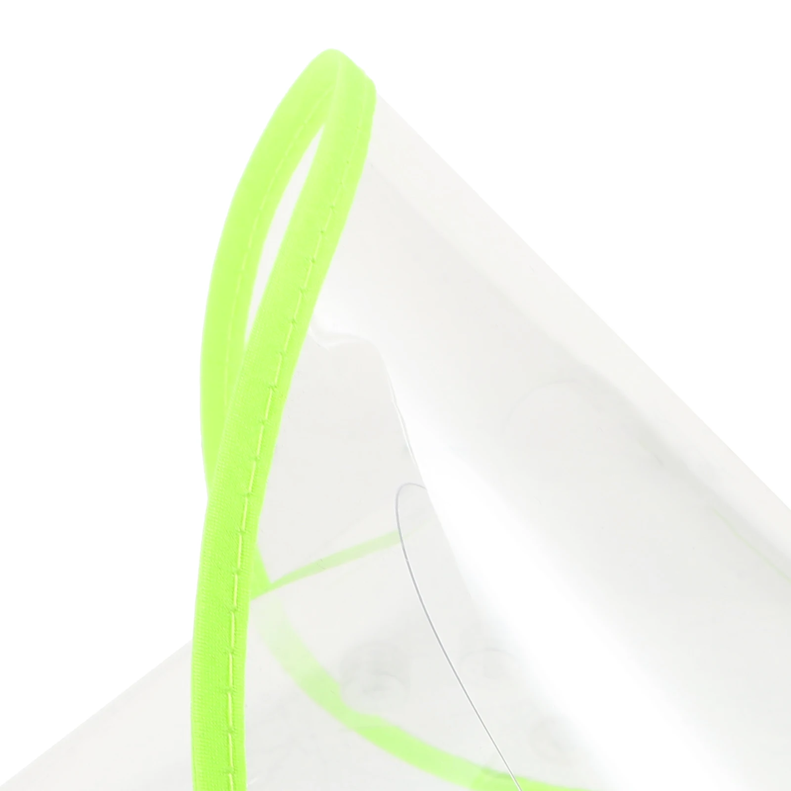 

2Pcs Transparent Plastic Hat Brim for Raincoat Accessories Green Face Protector Installation Tools Waterproof Clear Double