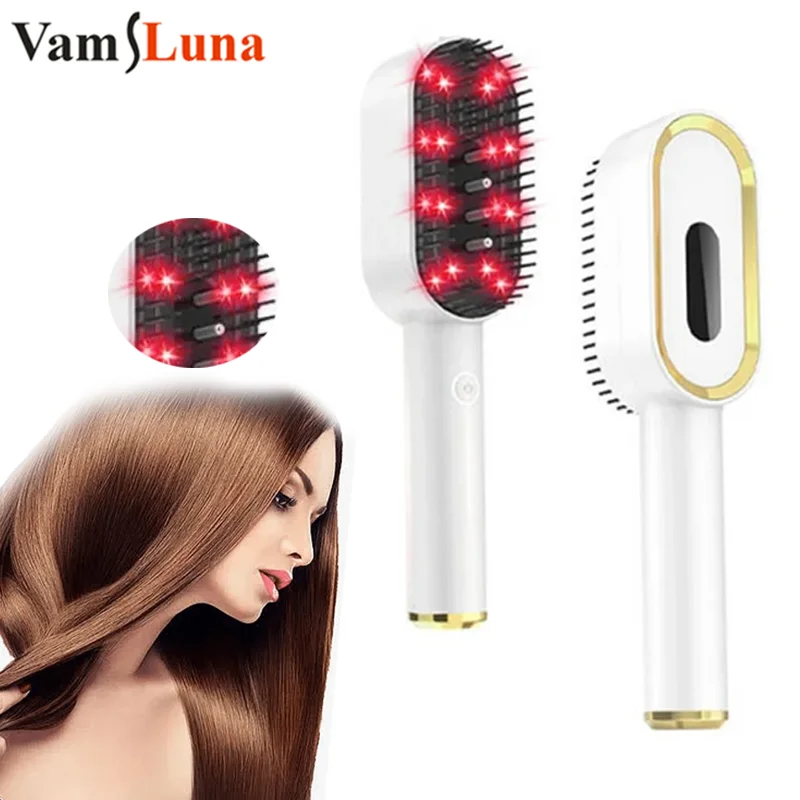 Peine láser 3 en 1 para el crecimiento del cabello: terapia de luz roja/azul + masaje vibratorio para antipérdida de cabello y rejuvenecimiento del cuero cabelludo