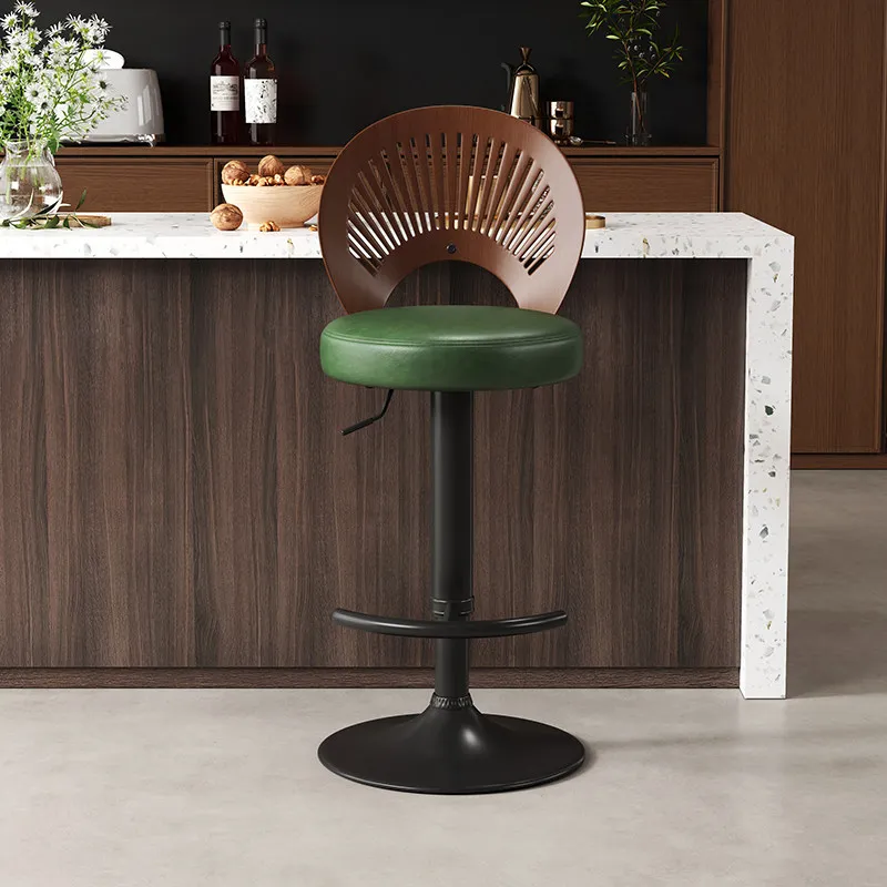 

Современный барный стул из массива дерева в скандинавском стиле с регулируемой спинкой, мебель для дома и бара