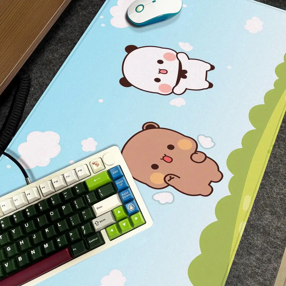 

BuDuDu милый коврик для мыши Xxl, компьютерный большой размер, нескользящая геймерская клавиатура 90x40 см, художественный дизайн, HD настольный коврик