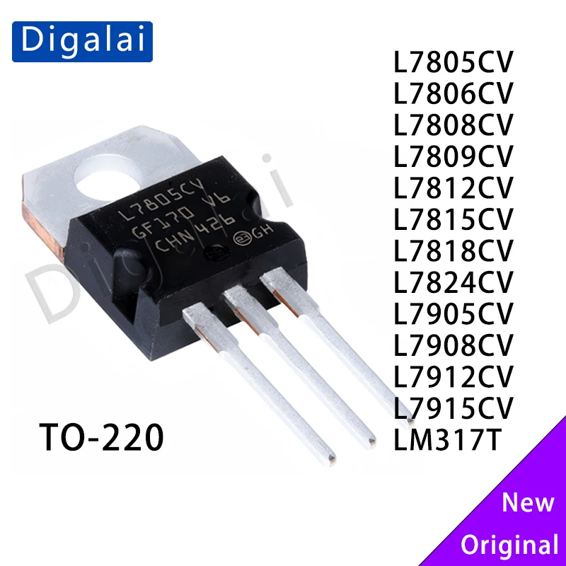 100% New Original L7805CV L7806/7808/7809/7812/7815/7818/7824CV L7905CV L7908/7912/7915CV LM317T