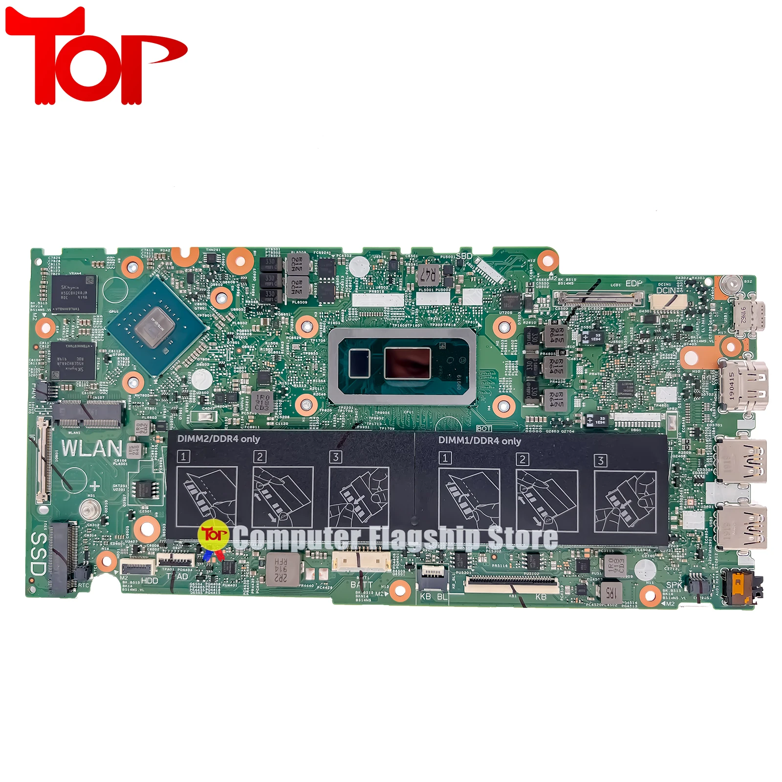 Imagem -02 - Placa-mãe do Portátil para Dell 0mphw 0fd7jj 178591 14 5480 5482 5488 5481 15 5580 5582 I58265u I79565u Mainboard Transporte Rápido