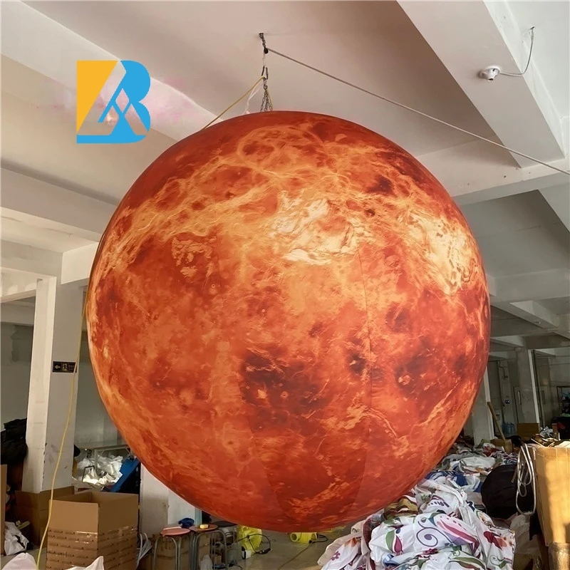 Bespoke Large Led Inflatable Hanging Planets for Planetarium Decoration Toys