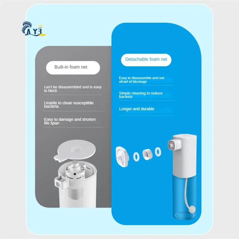 AY03-1 Piece Electric And Rechargeable Refillable Foam Hand Dispenser For Kitchen Bathroom