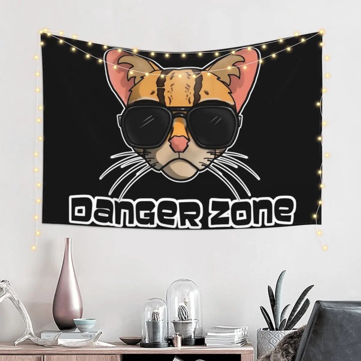 Danger Zone Ocelot Tapestry Home Decorations Aesthetic House Decor Christmas Decoration Home Decorations Tapestry