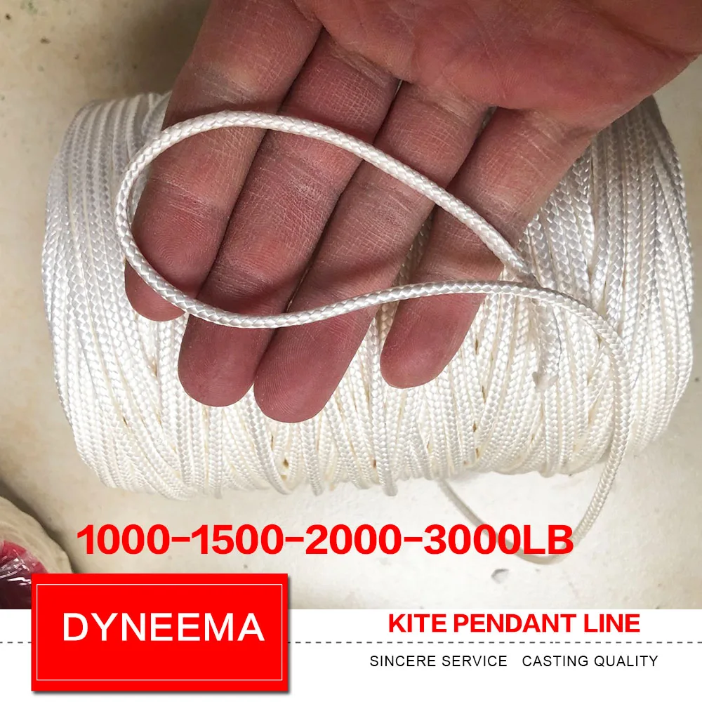 Kite Flying Line Braided PE Line Outdoor High Strength Kite Flying Line 1000lb 2000lb 3000lb for Large Soft Inflatable Kites