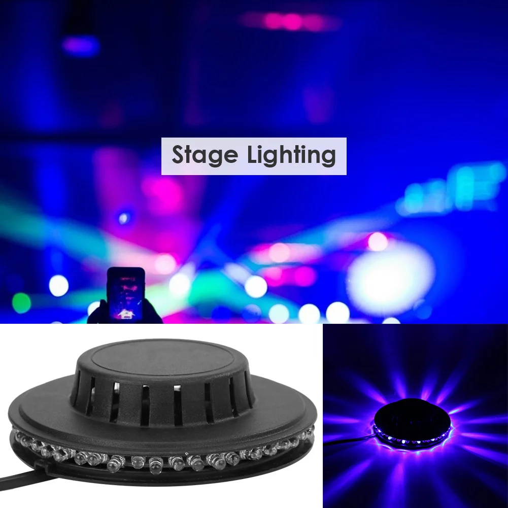 LED USB RGB Stage Light Mini Colorful Rotating KTV Bar Home Party DJ Disco Effect Lamp Laser LED Disco Sound Strobe Lamp