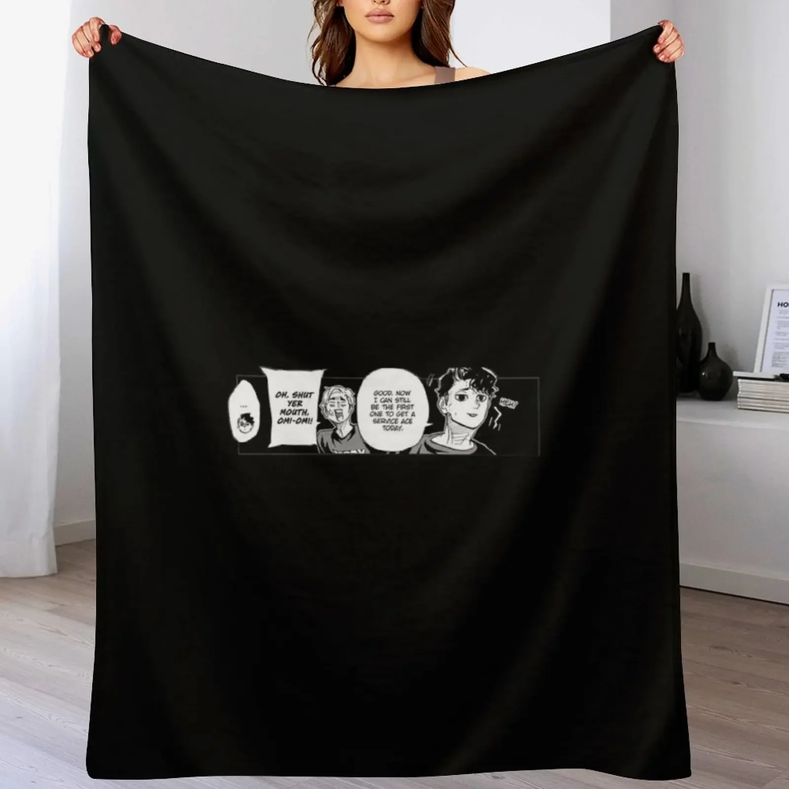 

Sakuatsu Bickering Sticker Throw Blanket Color Fast Cozy Throw Blanket