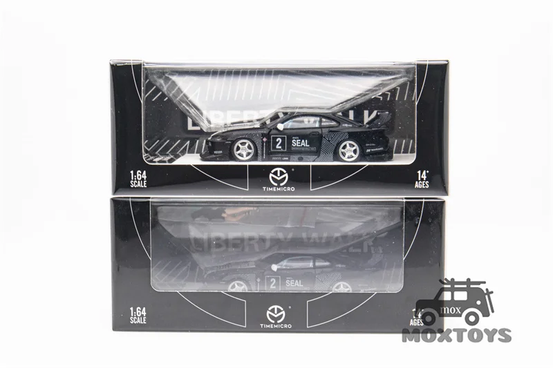 TimeMicro 1:64 LBWK S15 Black Diecast Model Car