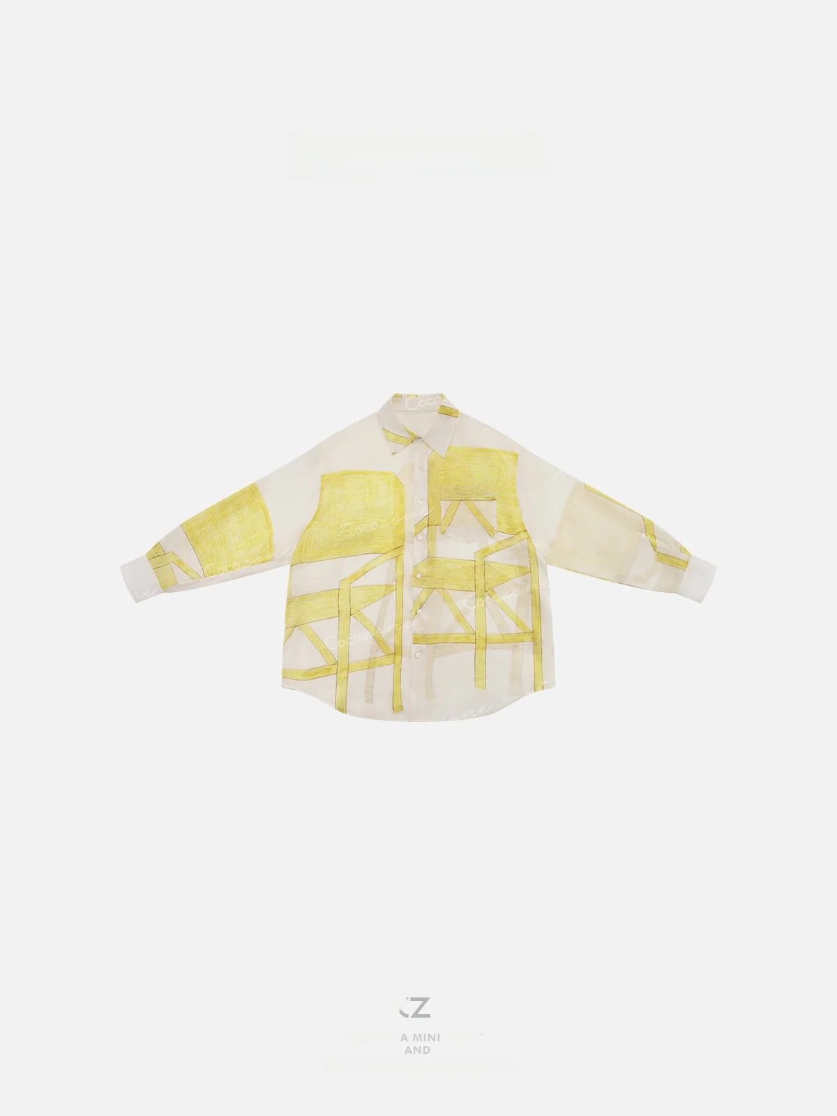 

Zone Color Blo Simple Faion Anti-Aging High-End Women's irt Summer New Arrival Casual Loose Fit Long Sve Button up