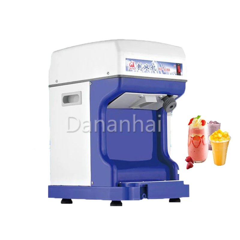 

Summer Blue Electric Ice Crusher Total Strawberry Orange Milk Flavor Shaved Ice