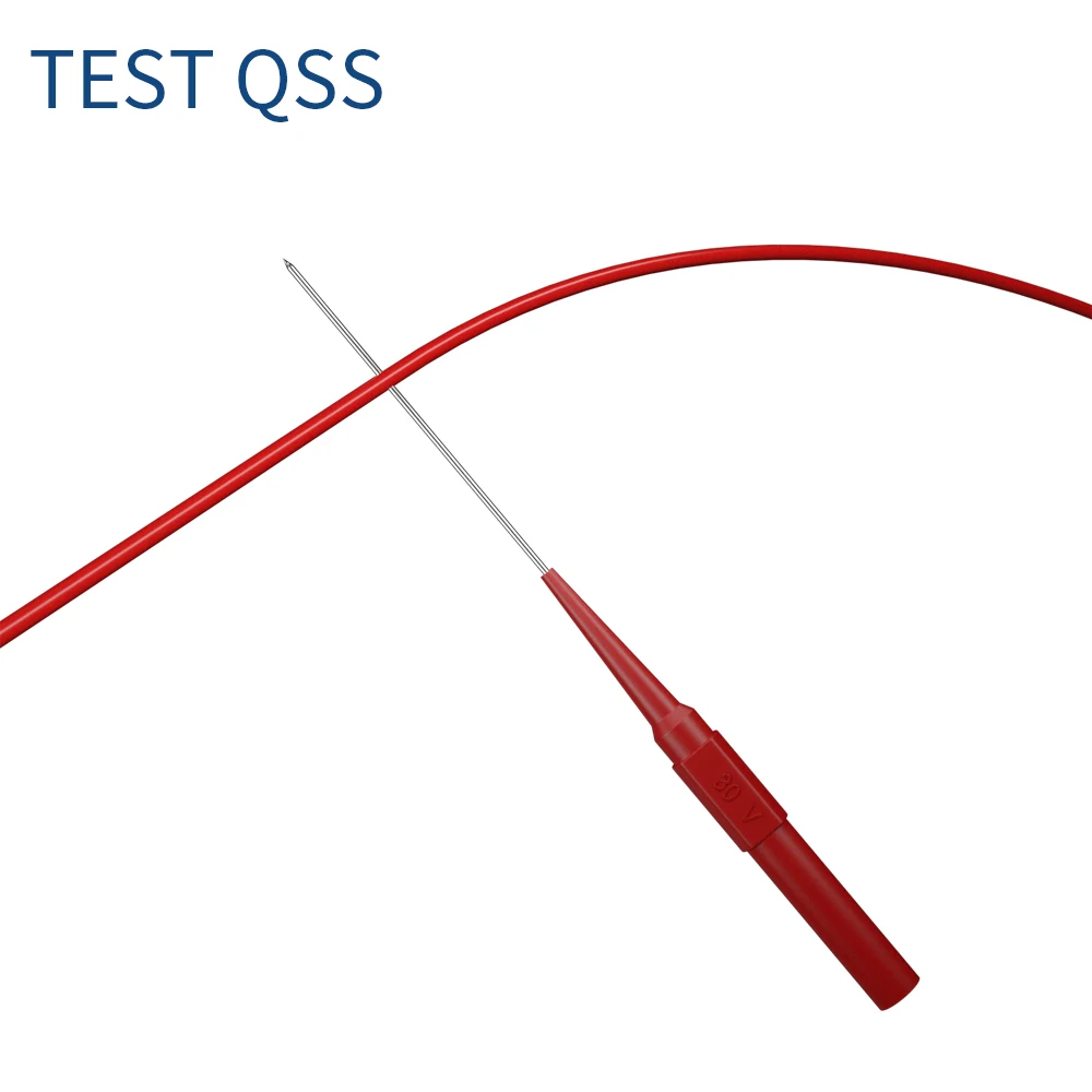 QSS 10 pz 1MM sonda di prova multimetro ad ago in acciaio inox Piercing sonda posteriore 4MM presa a Banana strumento di riparazione automatica