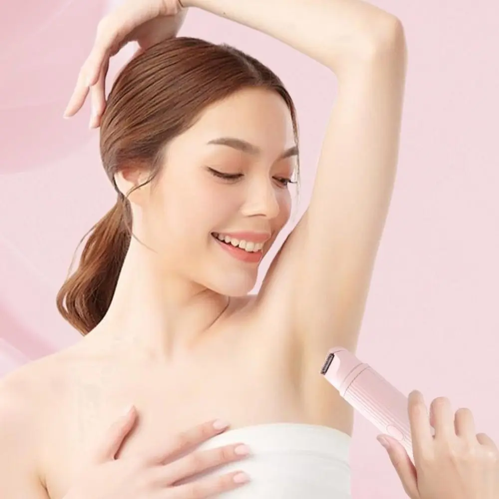 

Электробритва 2 в 1, перезаряжаемая машина для удаления волос с двойной головкой, съемная головка, бритвы для влажных и сухих волос, женский уход за телом