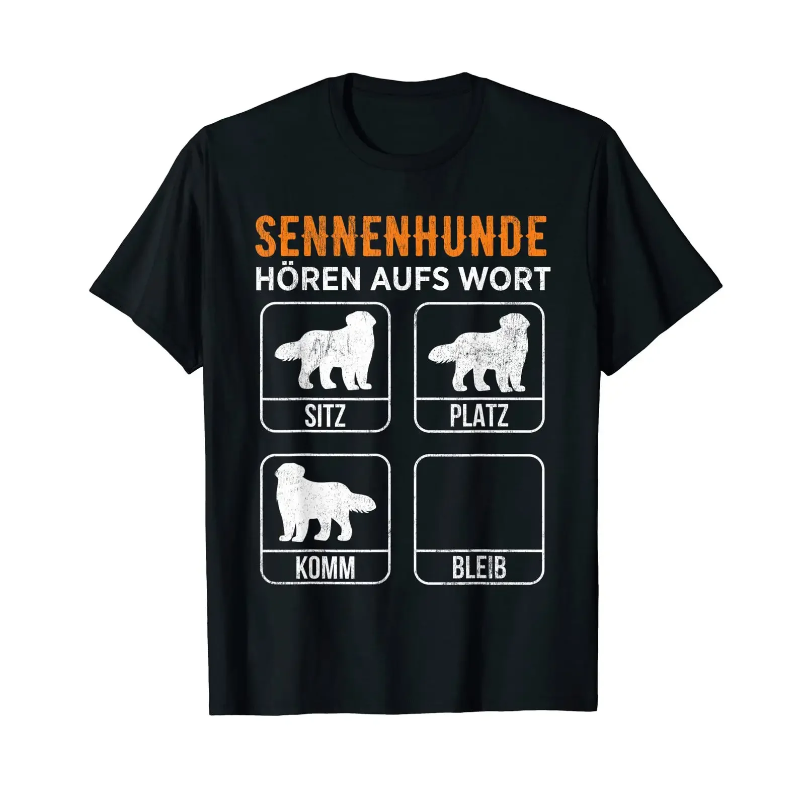 Mountain Dog T Shirt with German text Hören Aufs Wort Hearing vintage Washed homme Breathable Stretched graphic Soft