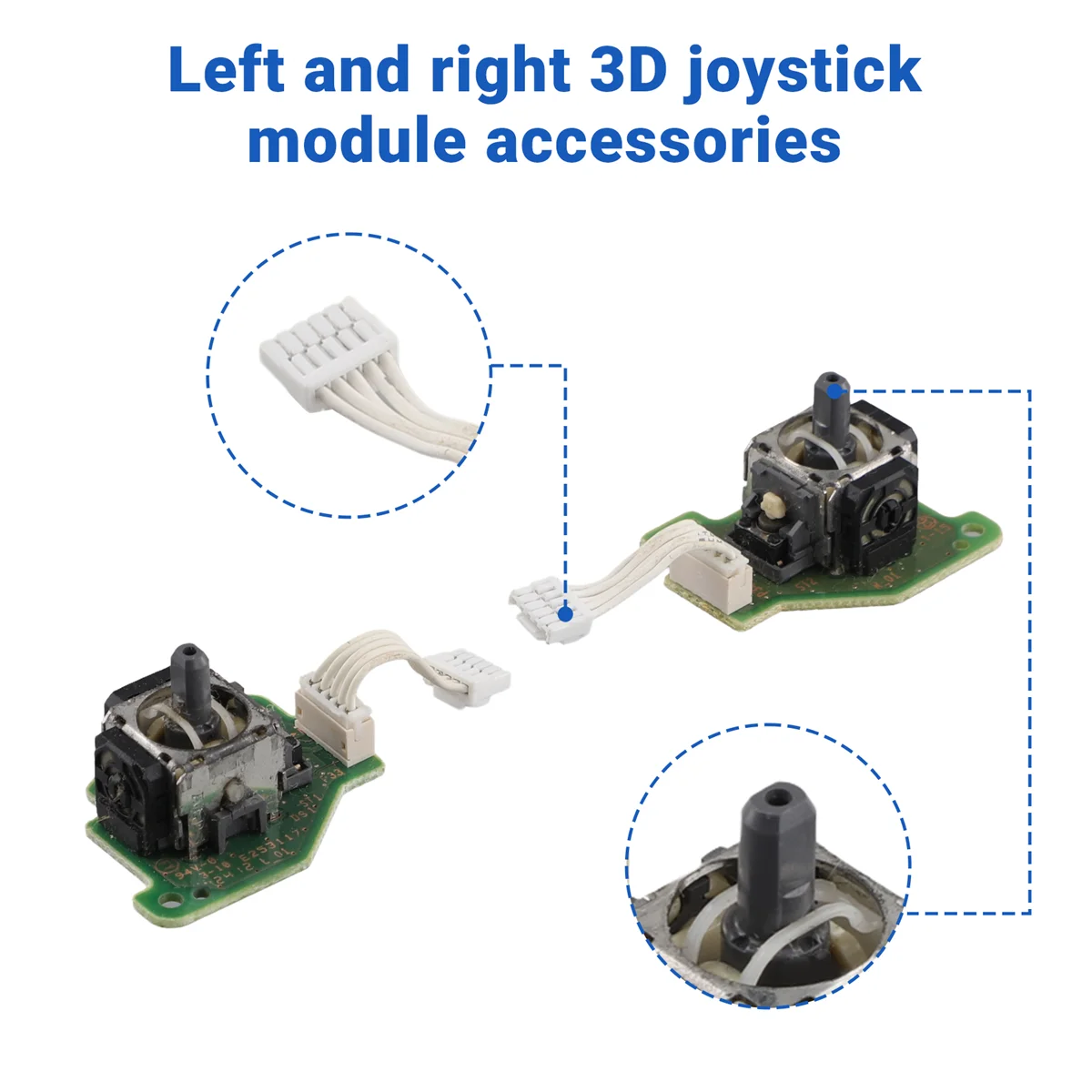 Joystick 3D mejorado de ADEGBO con cable para consola de juegos WII U PAD