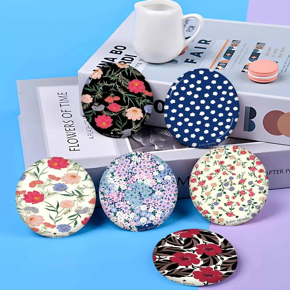K-Kate S-Spade Flower Tinplate Soft Button Pin Brooch Metal Badge Custom Jewelry Accessories Hat Bag Lapel