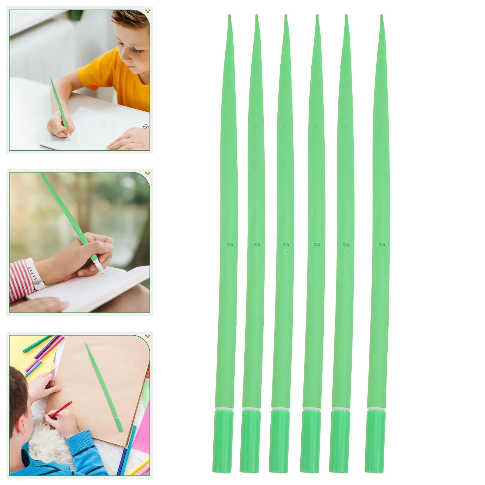 6Pcs Silicone Gel Ink Pens Neutral Ink Soft Grip Cute Stationery Gel Pens for Students Office Signature Note Taking Supplies