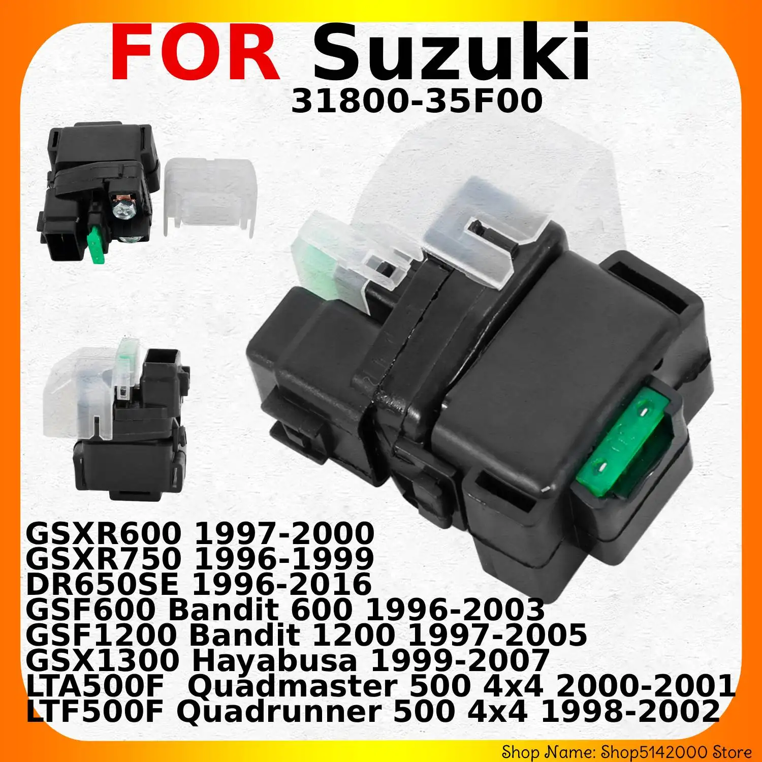 Motorcycle Starter Relay Solenoid For Suzuki GSXR600 GSXR750 DR650SE GSF600 GSF1200 Bandit / GSX1300 Hayabusa LTA500F Quadrunner