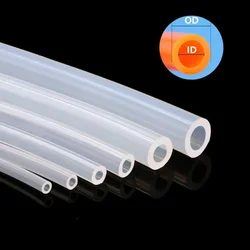 1/5/10M Food Grade Transparent Silicone Rubber Hose ID 0.5 1 2 3 4 5 6 7 8 9 10 12mm Flexible Nontoxic Silicone Tube Clear