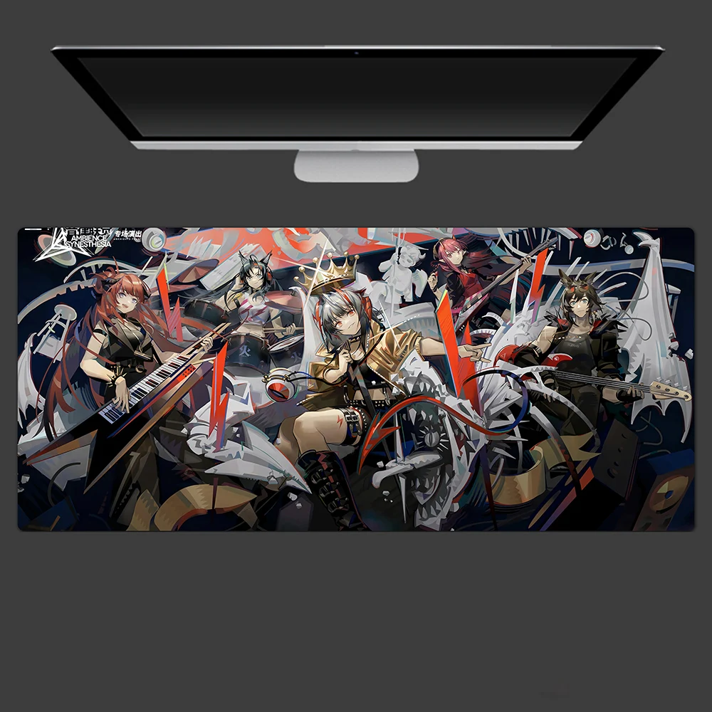

Arknights Musical Synesthesia Anime Second Element Hd Printed Gaming Mouse Pad Rubber Desk Mat for Keyboard and Pc Accessories
