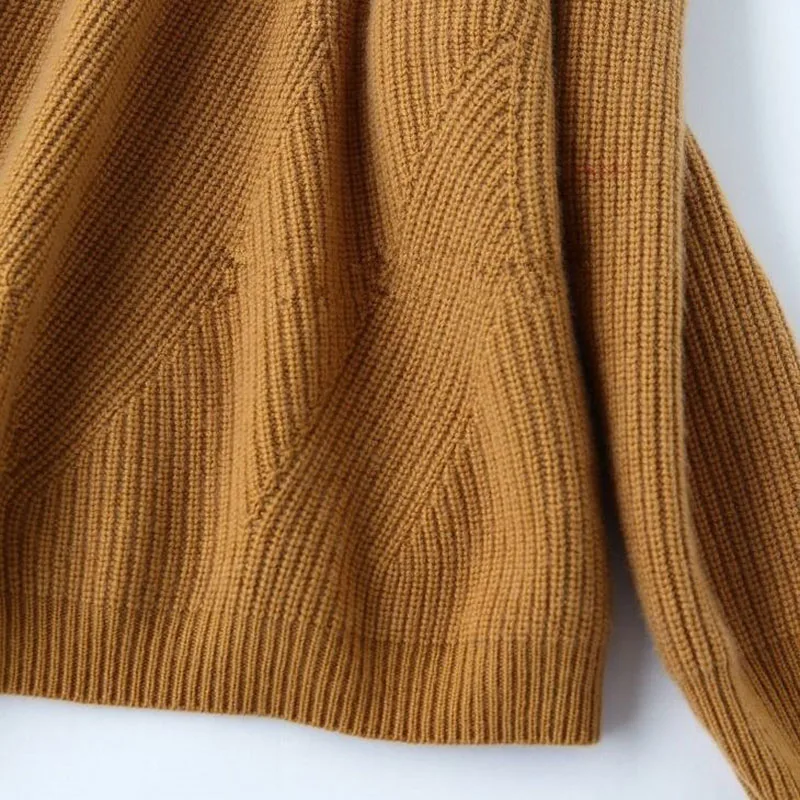 New Winter Korean Knitted Bottoms Women's Pullover Sweater Crewneck Loose Lazy Wind Female Plus Fleece Thickened Warm Sweaters