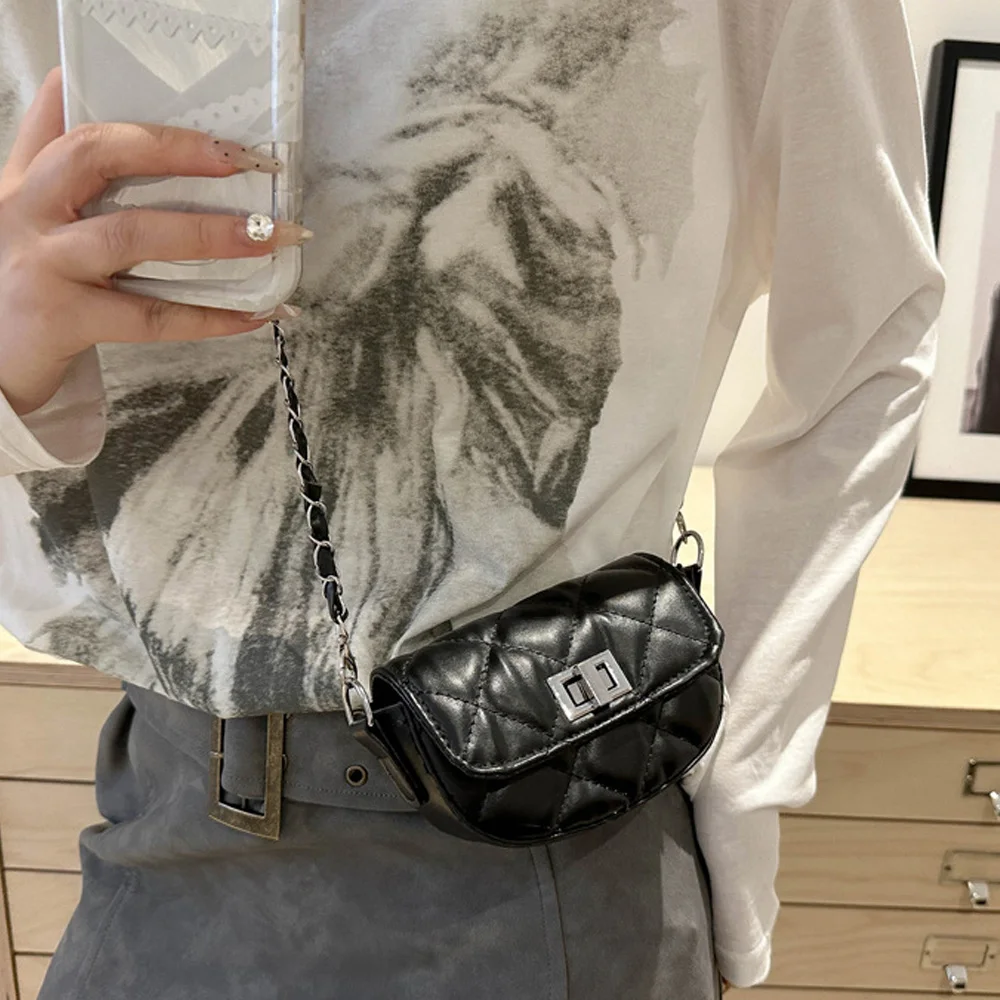 Personalized, simple and fashionable women's bag 2024 new casual trend small square bag versatile mini shoulder crossbody bag