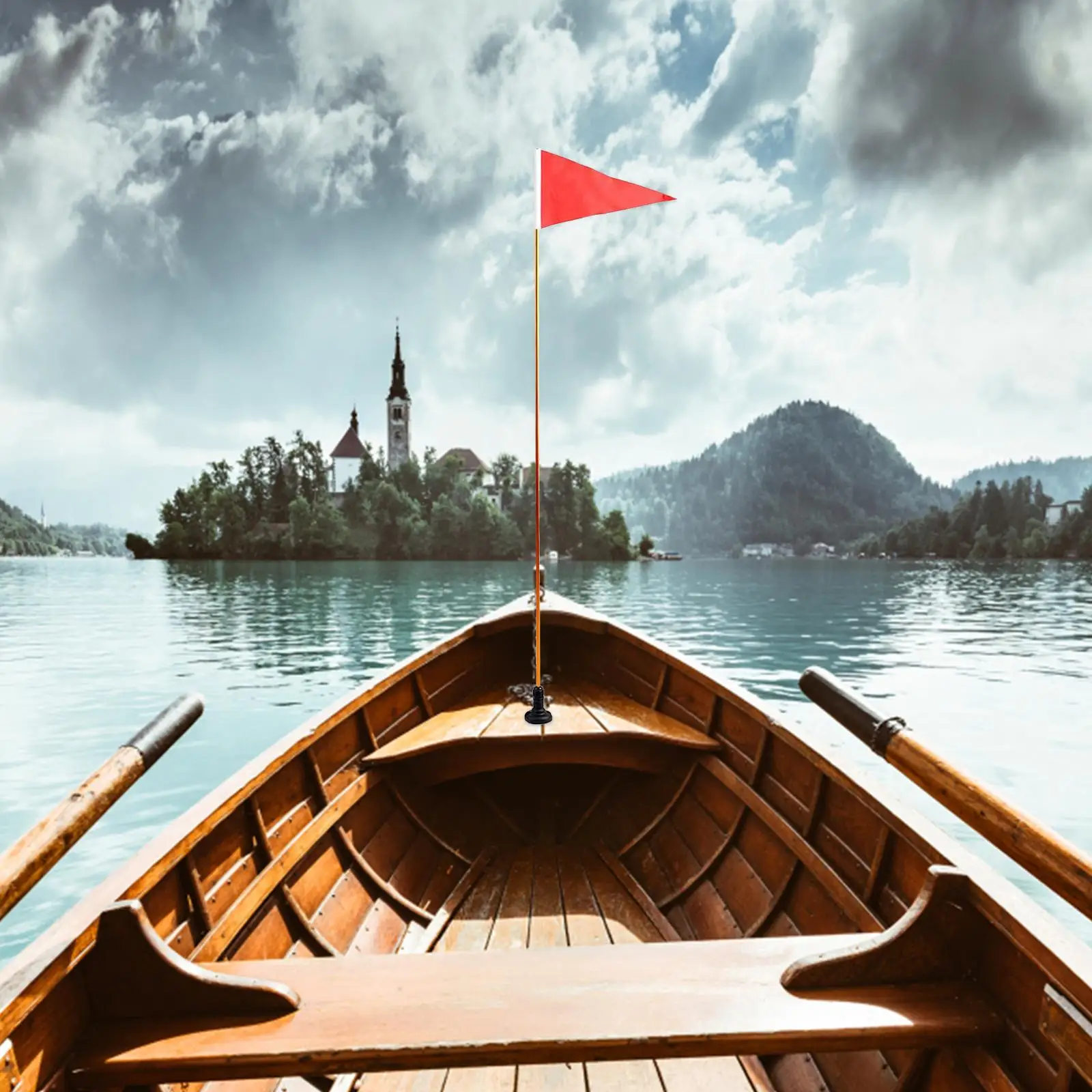 

4-футовый флаг безопасности для каяка, универсальный легкий вес с креплением, случайный флаг для каякинга