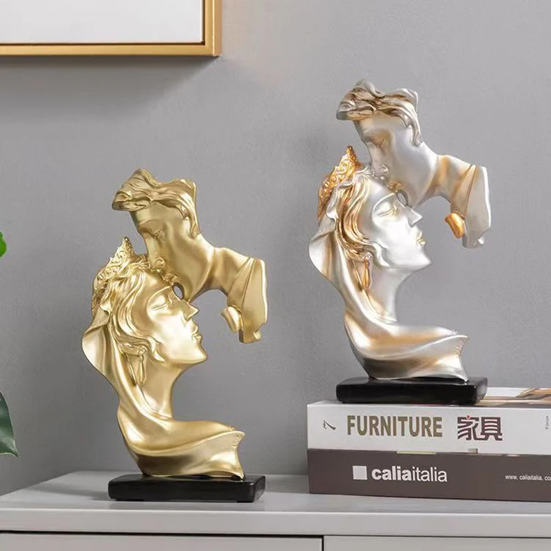 European Home Decoration Couple Character Resin Statues Statues Home Decor Modern Abstract Art Bust Sculpture Art Ornamen Gift