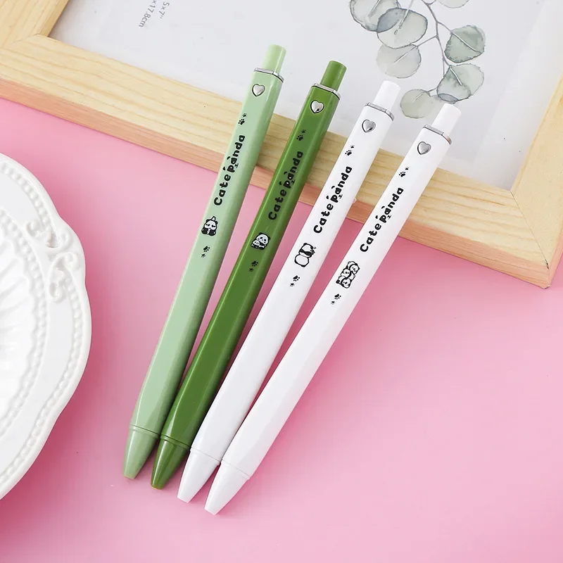 24Pcs Wholesale Creative Panda Student Stationery Push Gender Pen, Simple Office Signature Pen