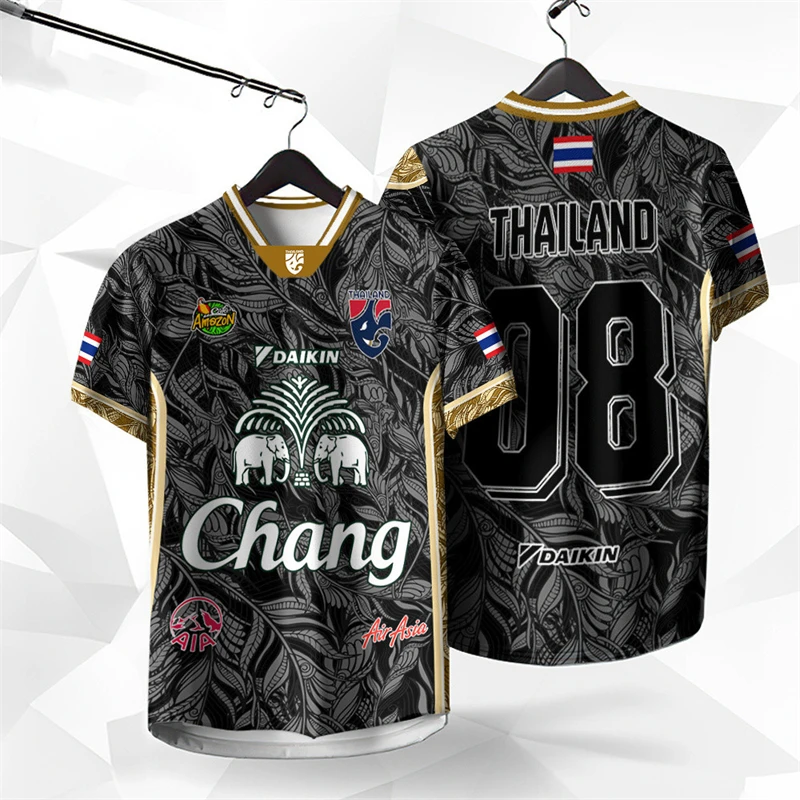 Nueva camiseta de verano con estampado 3D de elefantes de Tailandia, camiseta de manga corta para hombre y mujer, de alta calidad.