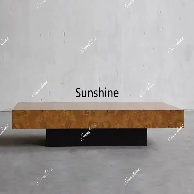 

Modern simple square tree tumor bark coffee table coffee table living room furniture