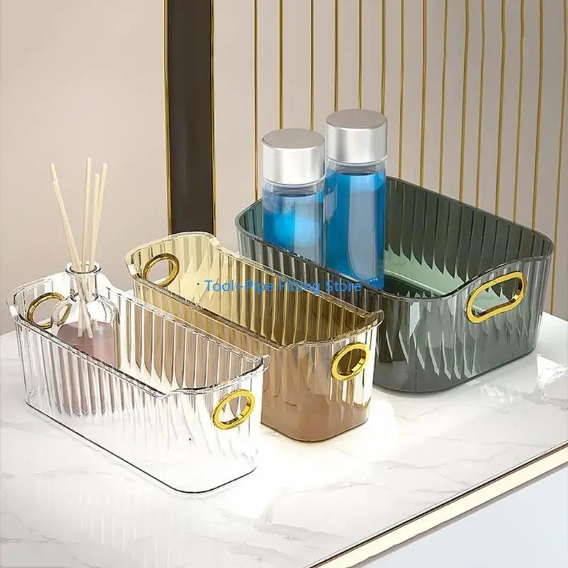 F92B Desktop Light Luxury Cosmetic Storage Box suministros para adolescencia del lápiz labial maquillaje