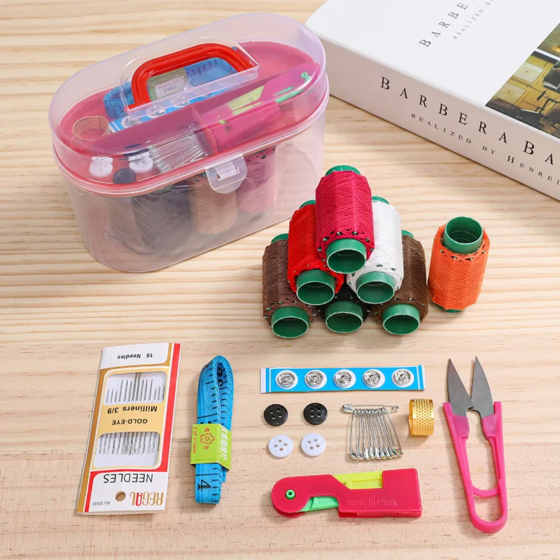 

Handicraft DIY Home Sewing Box Set Functional Clothes Practical Tools Convenient Kit Travel Lady Scissors Needle Thread G38