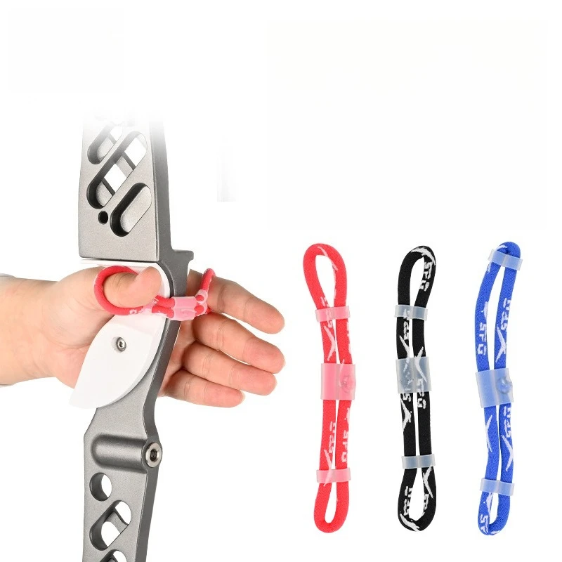 

3 шт., ремень для пальцев для стрельбы из лука, регулируемый изогнутый лук, предотвращает падение лука, аксессуары для охоты и стрельбы, длина 125 мм, 3 цвета