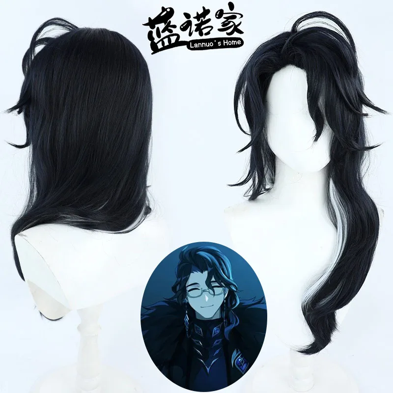 Anime Genshin Impact La Signora Cos Cosplay Wig Halloween Carnival Party Props Synthetic Hair Heat Resistant Fiber + Wig Cap