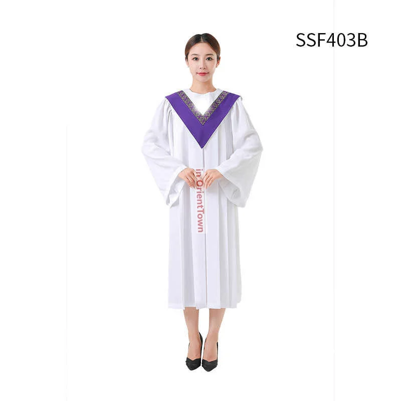 Hymn Gedicht Gewaad Prediker Heilig Kledingstuk Koor Verticale Kleding Rood Groen Paars Kleur Murphy Anthem Kerk Zingen Kostuum JT006