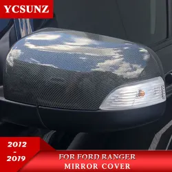 2021 2022 ABS Carbon Fiber Mirror Covers For Ford Ranger 2012-2019 2020 T6 T7 T8 Wildtrak Double Cabin Car Accessories