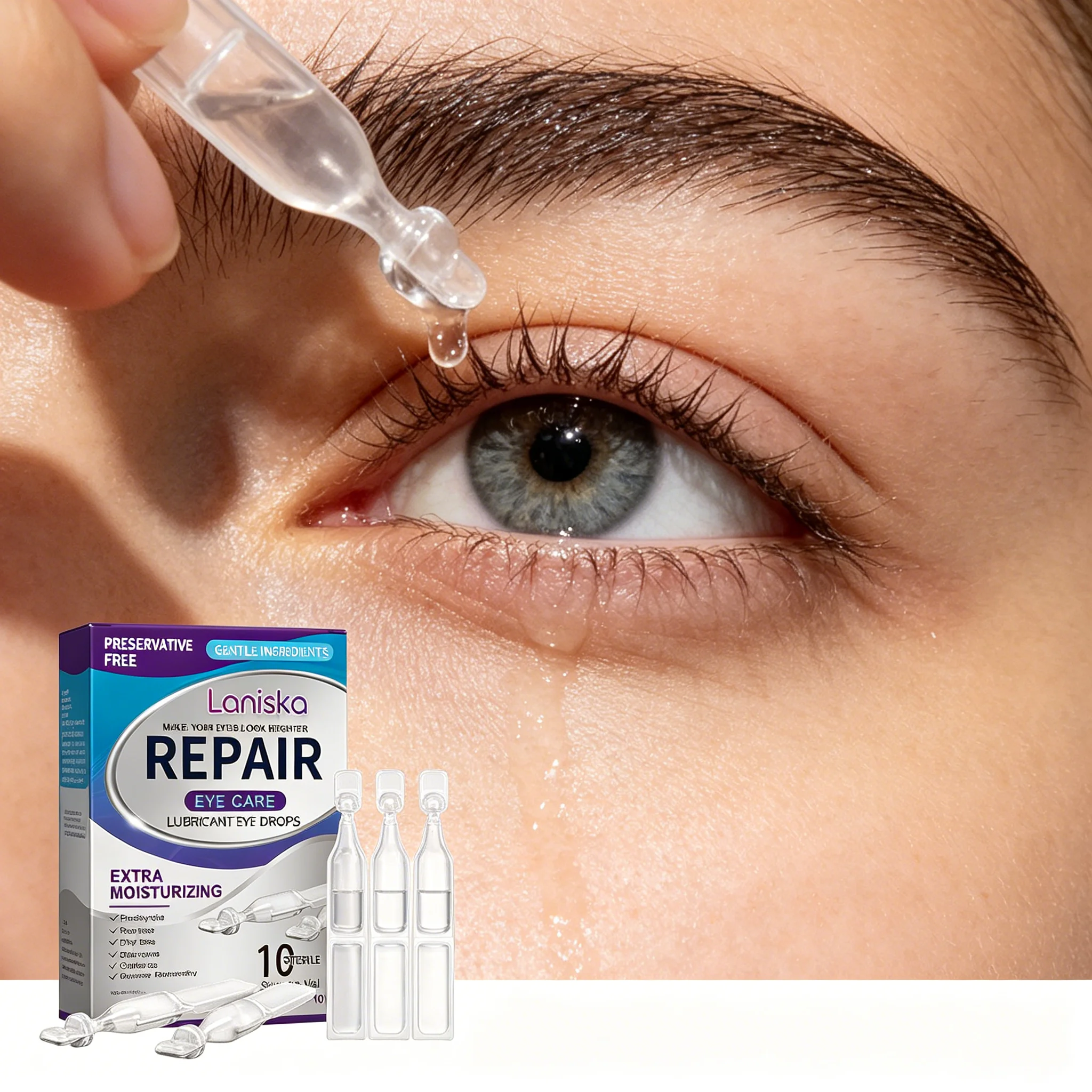 10pcs Eye Vision Restore Drops Improve Presbyopia Myopia Cataracts Relieve Eyes Pain Dry Itchy Fatigue Blurred Vision Relax Eye