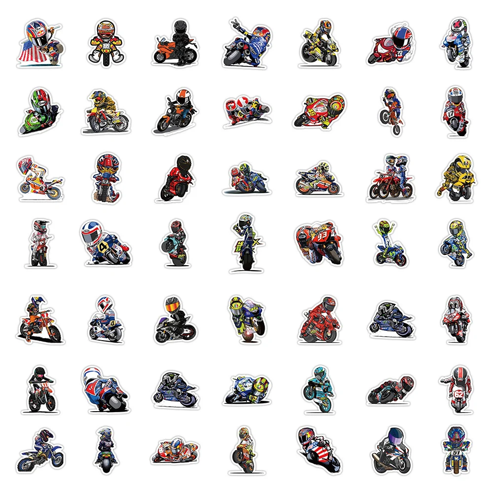 10/30/50pcs Racing Car Mountain Motorcycle Cool Stickers DIY Laptop Car Helmet Skateboard Phone Waterproof Sticker Decal Kid Toy