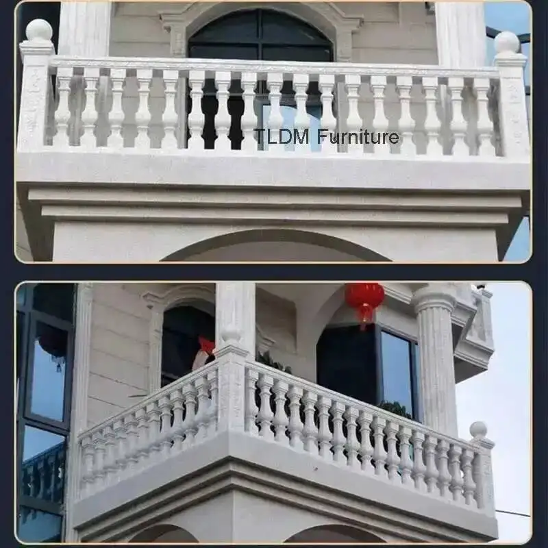 

European Roman Column Molds Luxury Villa Fence Balcony Guardrail Mold Cast-in-place Cement Column Home Garden Railing Building L