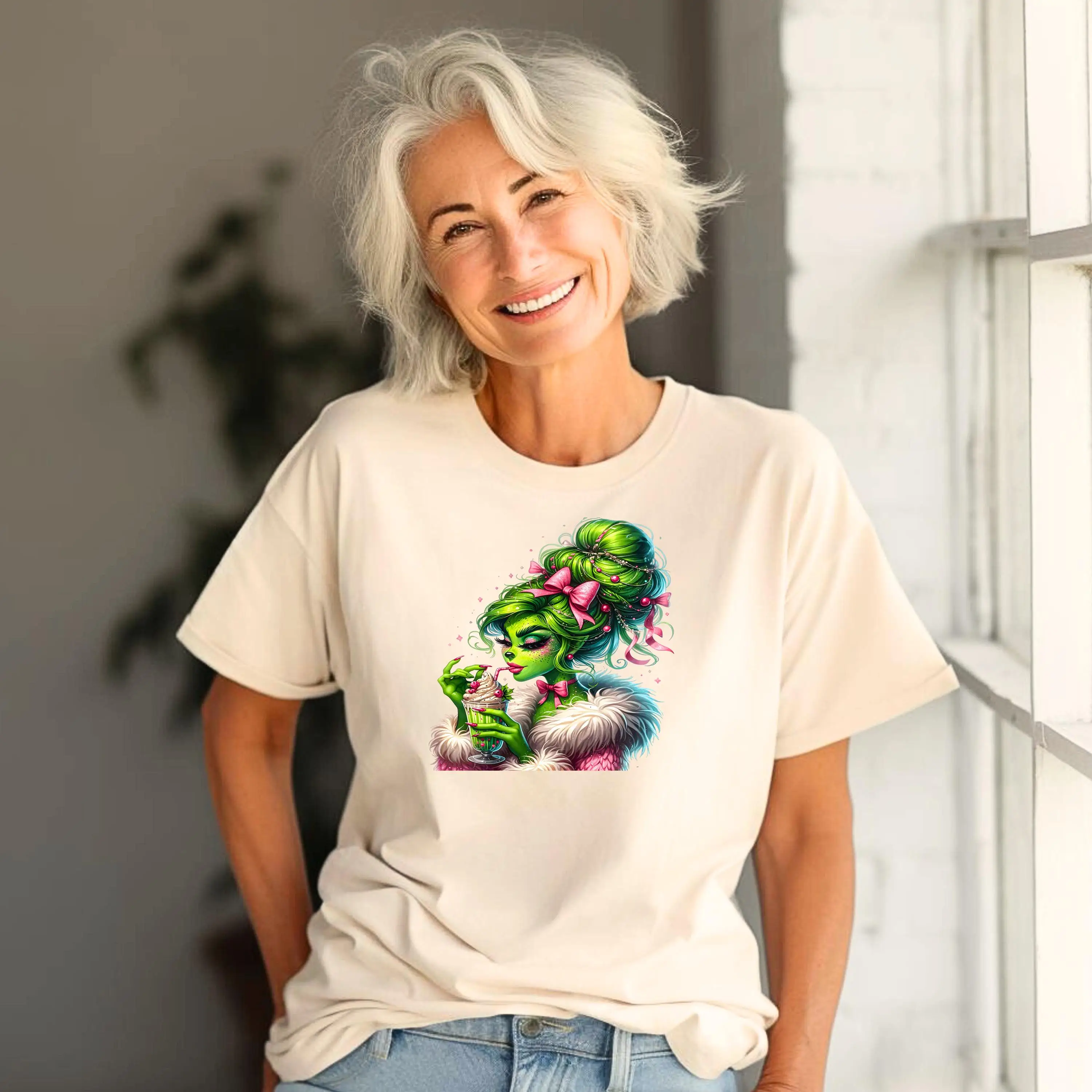 

Green Elf Girl Christmas T Shirt Tshirt Graphic T s Multiple Colors Available