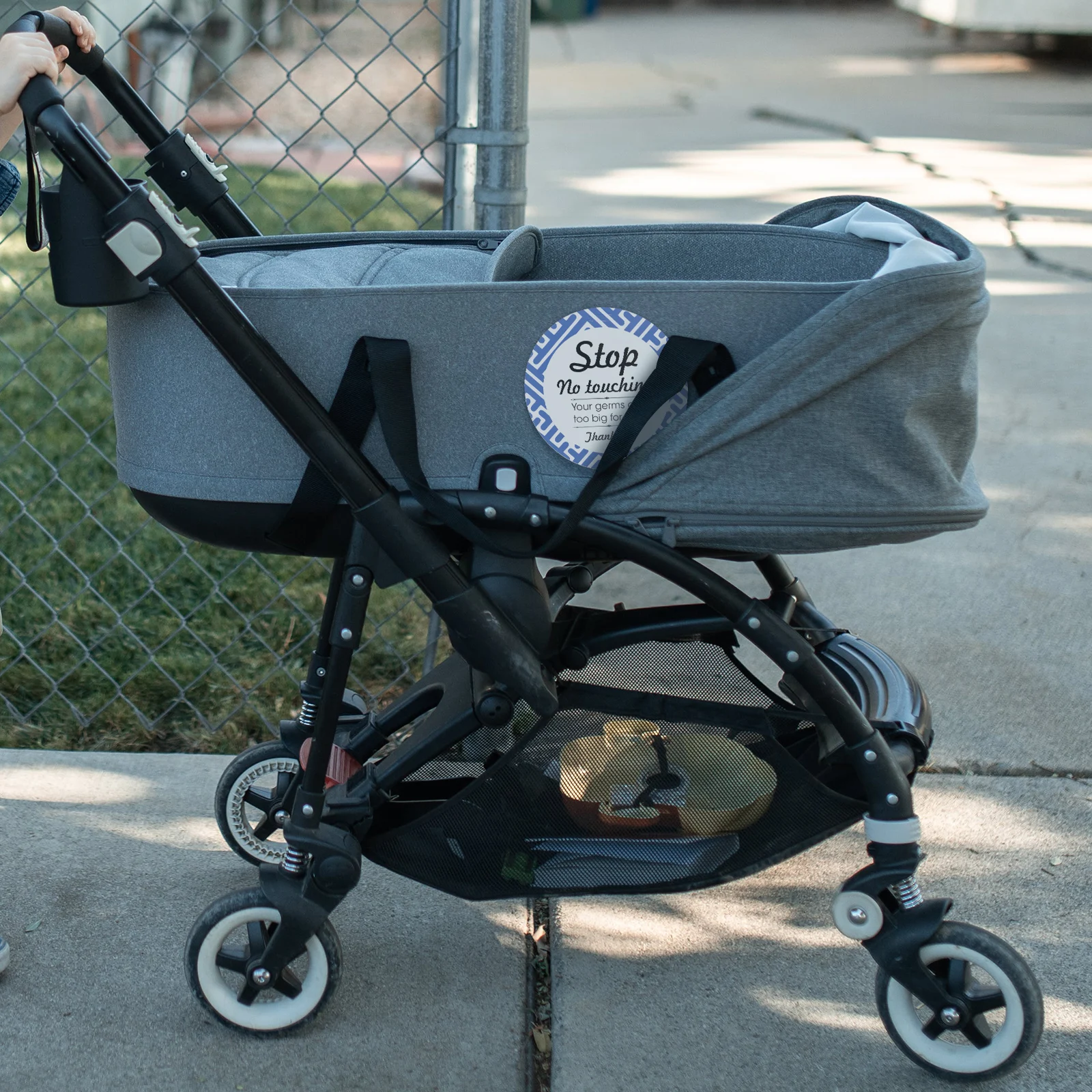 

No Touching Safety Warning Sign Simple Durable Practical for Stroller Infant car Caution Warning Sign