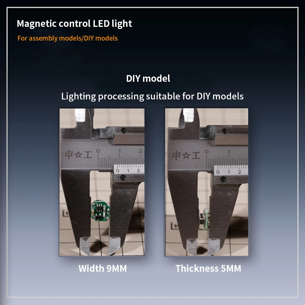 Mini Super jasność Magnetron LED Light DIY Model lampy Zabawki Magnetyczny przełącznik sterujący Animacja Plus Model światła Światło bezprzewodowe