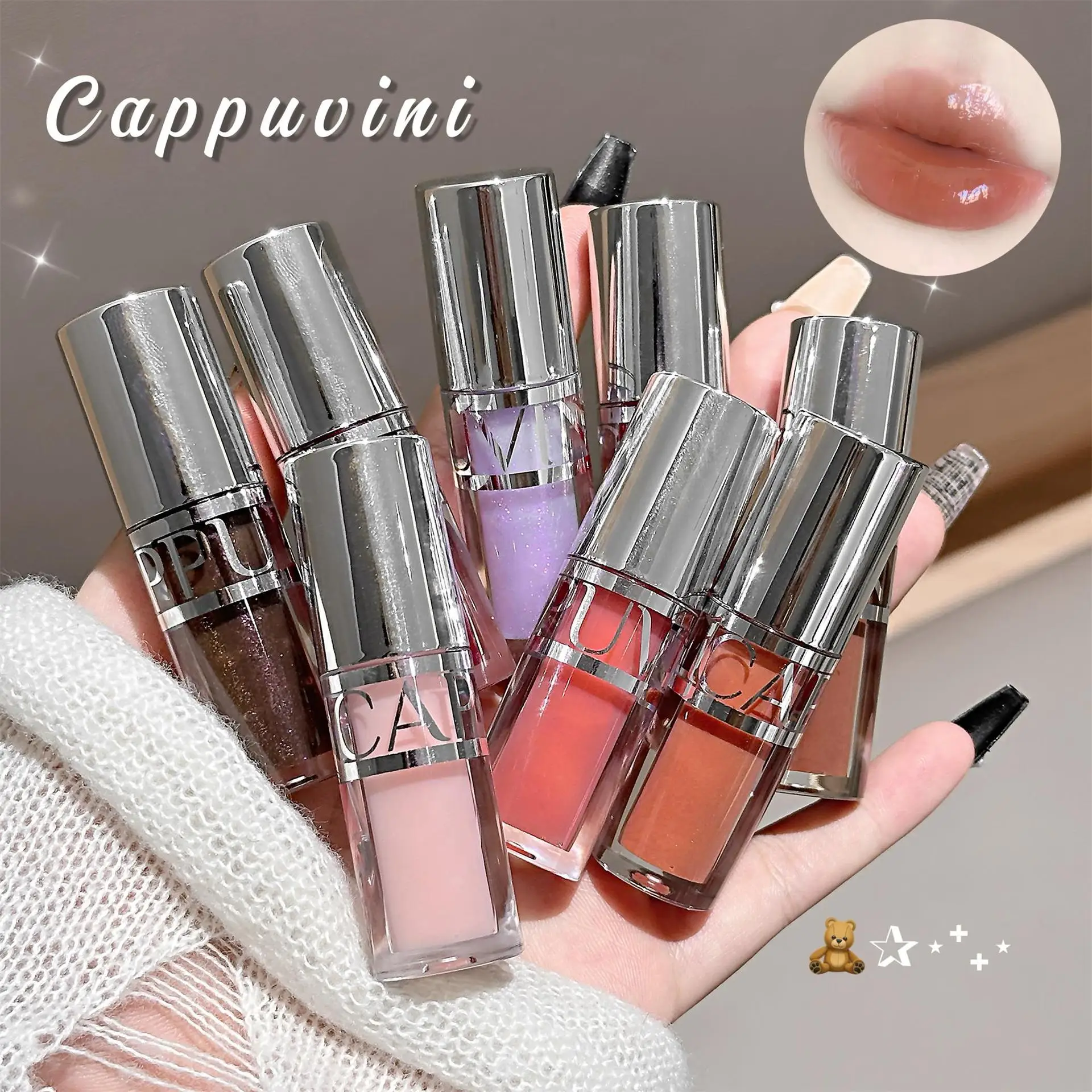 

Clear Lip Gloss Glass Lipstick Hydrating Mirror Finish Long Lasting for Student Affordable Essential Makeup