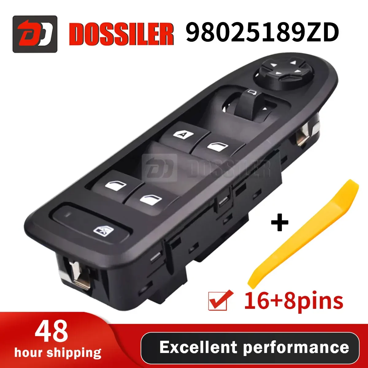 

98025189ZD Dossiler Electric Master Power Window Switch For Peugeot 301 Elysee Citroen C3-XR 2014 2015 2016 2017 98025189ZD