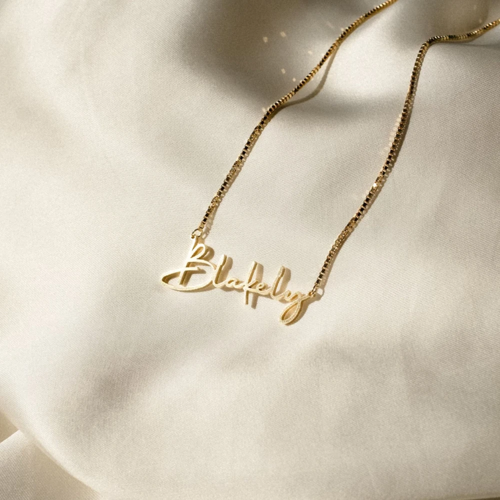 Personalized Name Necklace with Box Chain, Perfect Gift for Her Personalized Gift